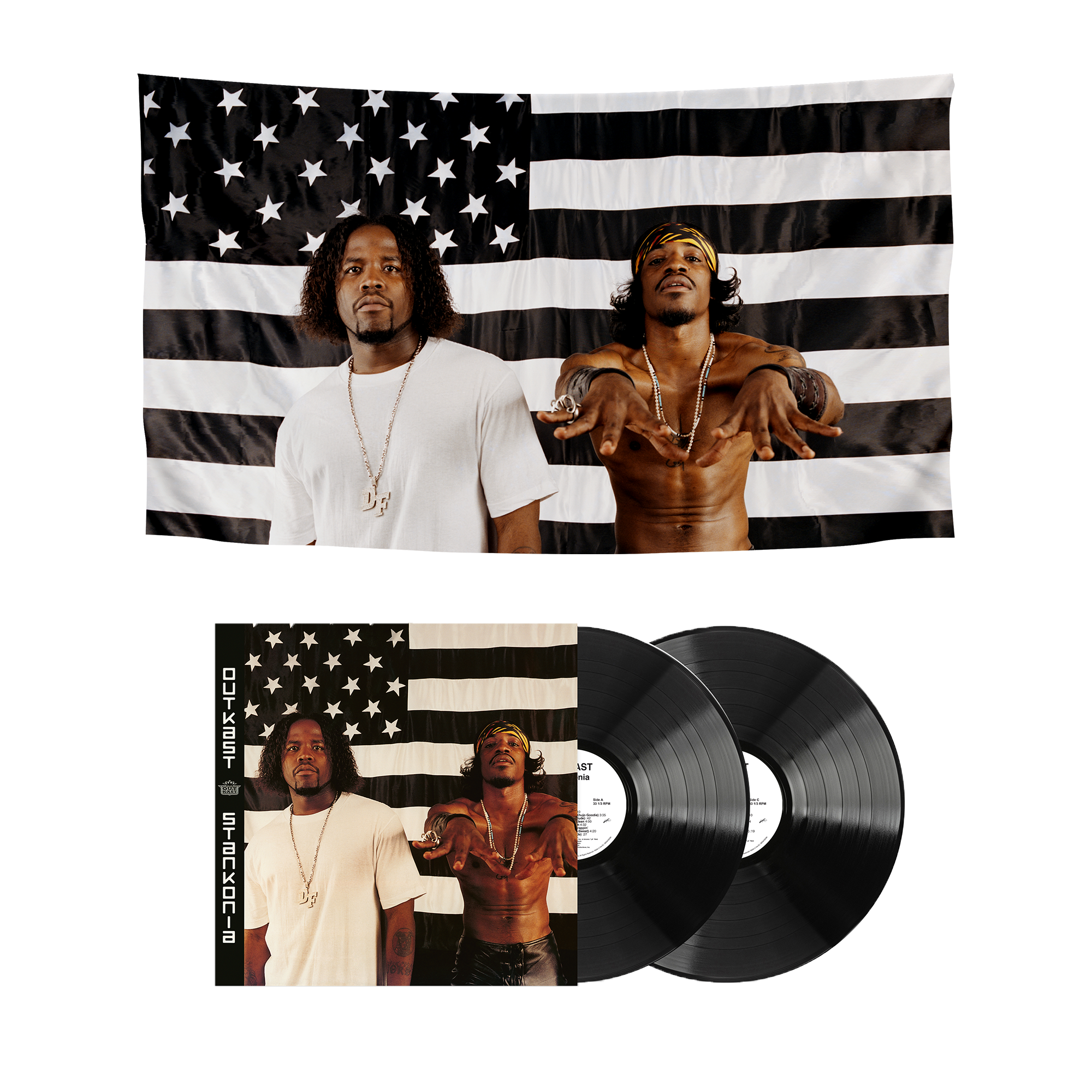Stankonia (25th Anniversary Edition) 2LP Black Vinyl + Wall Flag Fan Pack